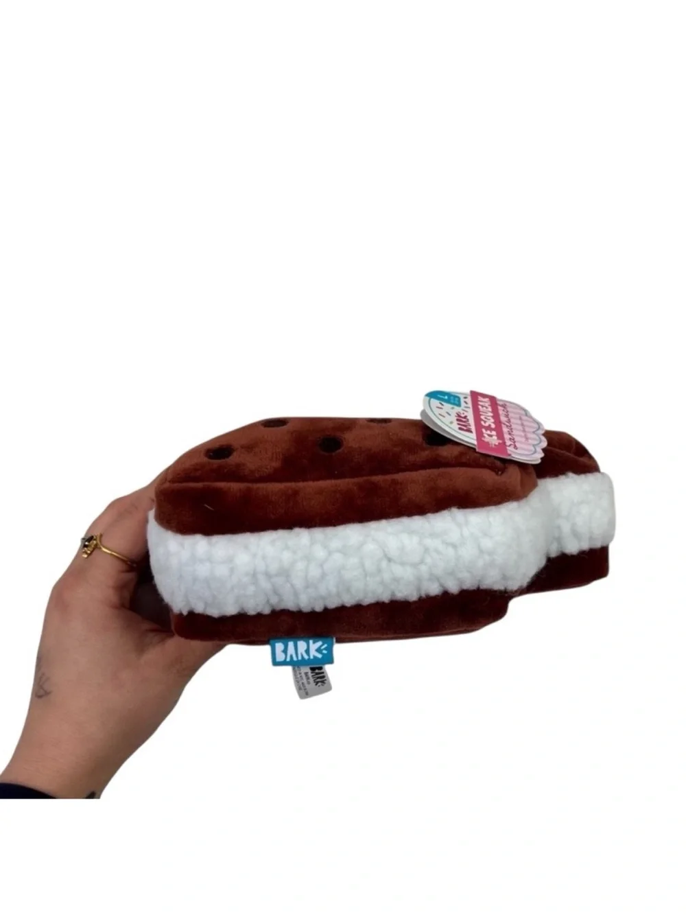 NWT Bark Box Dog Toy Ice Squeak Sandwich
